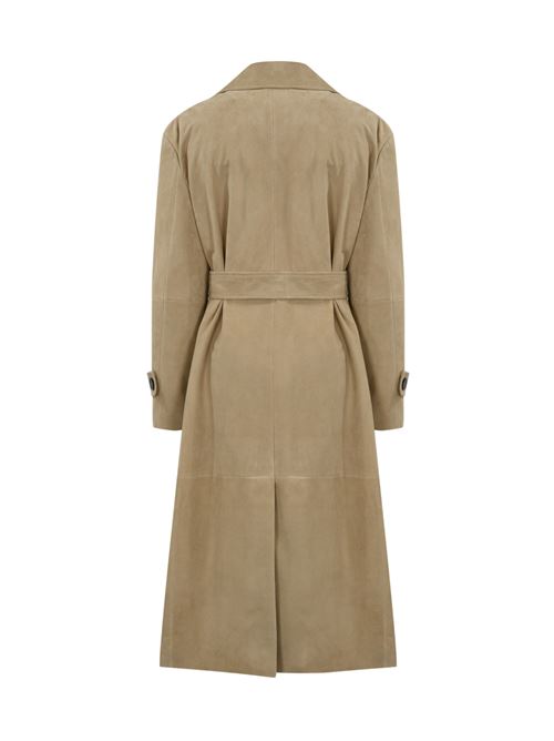 Trench Farnese in pelle scamosciata MAX MARA STUDIO | 2516471011600001